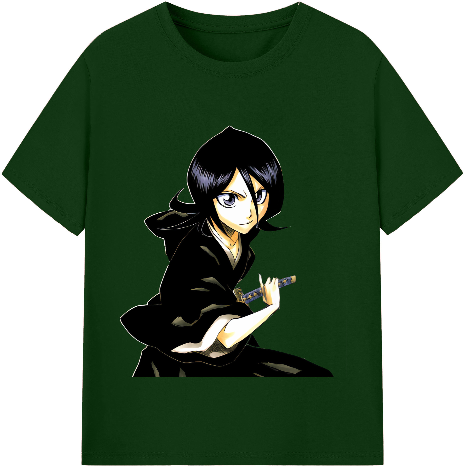 （画像用） ブリーチ 朽木ルキア BLEACH Kuchiki Rukia 綿100％半袖Tシャツ（フロントプリント）